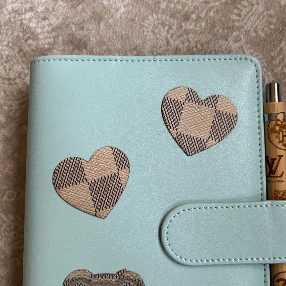 Brand New Luxury Designer Light Blue Teddy Bear Notebook Journal Planner w/ Pen